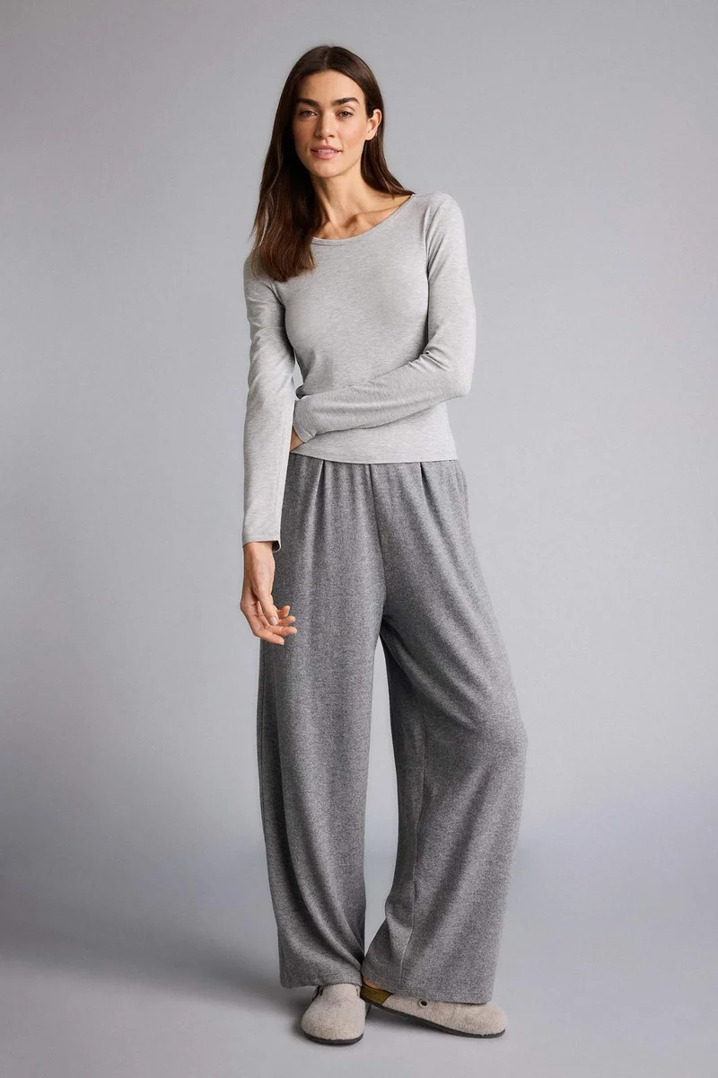 DeFacto Crew Neck Long Sleeve Pajama Top