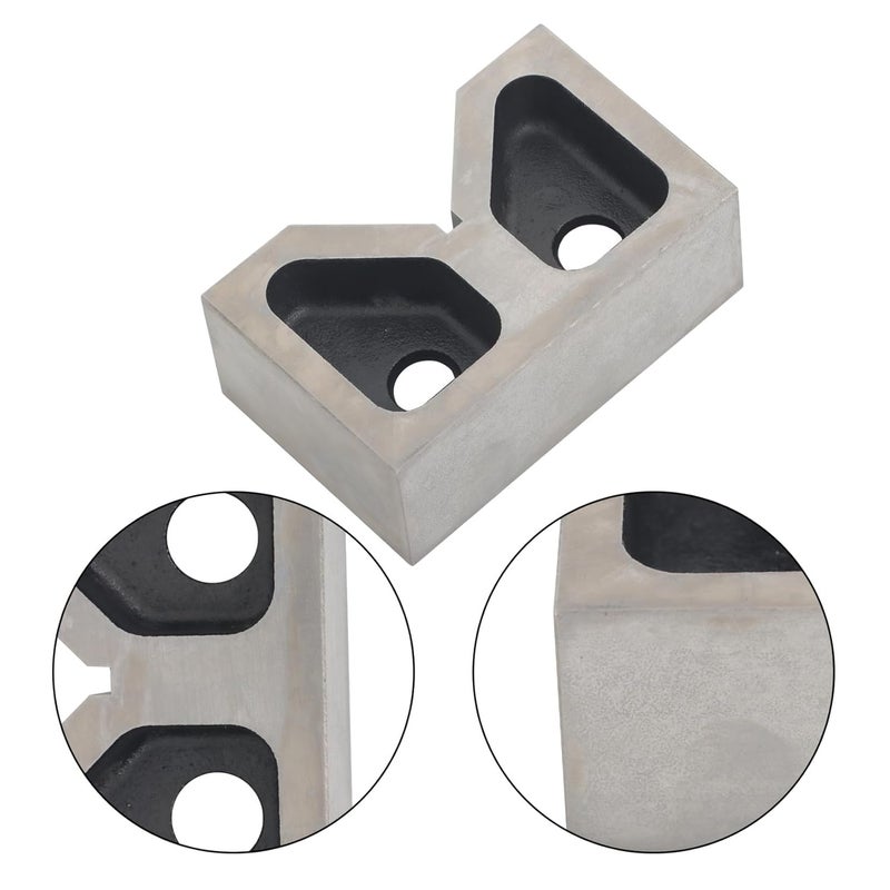 Matched Pair 5 Inch Cast Iron V Blocks Hardened 90 Degree V Groove For Machining Inspection - Image 3