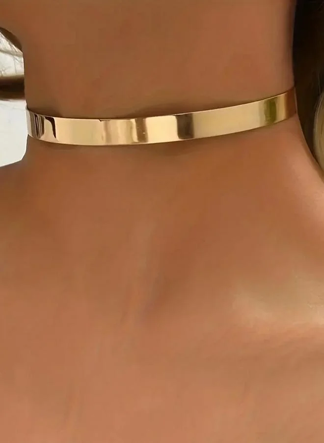 تايك تو عقد تشوكر بلون ذهبي