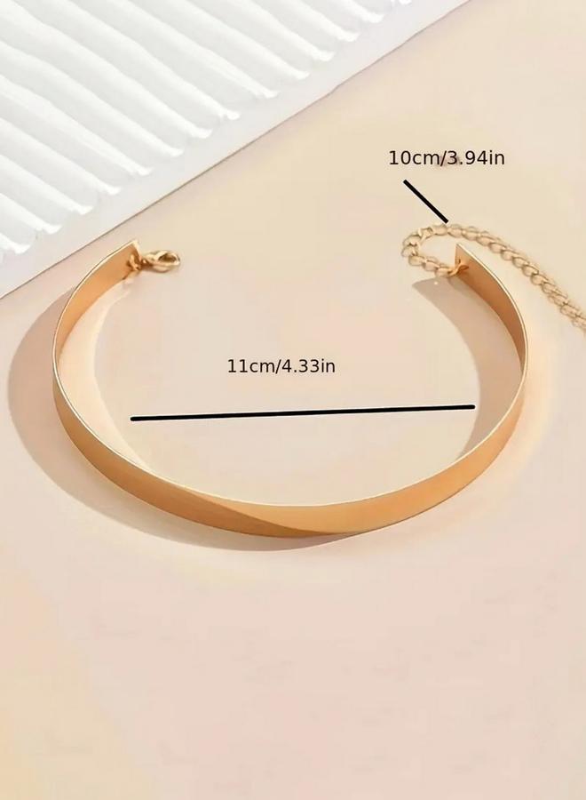 تايك تو عقد تشوكر بلون ذهبي - Image 3