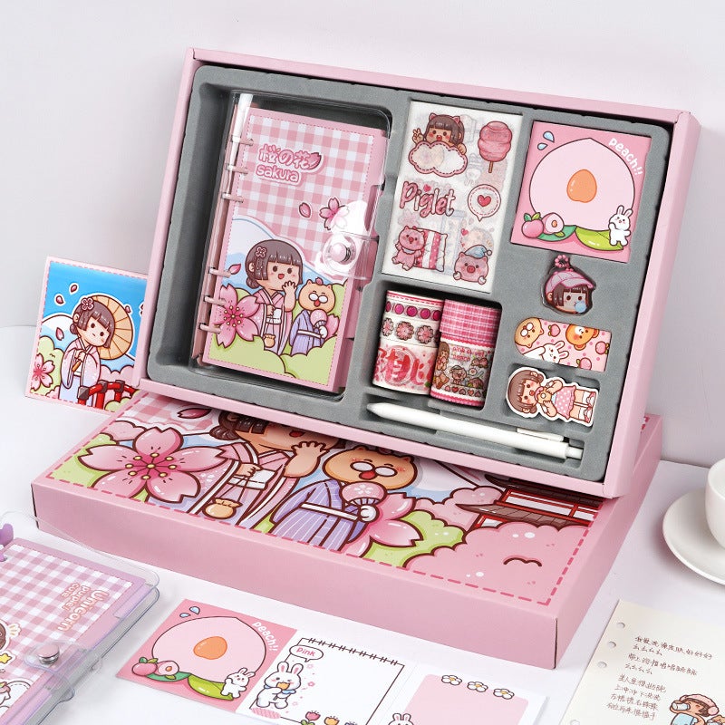 Generic Charming Star Gift Set Kids Journal Stationery [Peach sweet] small sweet potato hand book gift box 