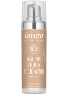 lavera lavera Hyaluron Liquid Foundation - Warm Nude 03 - Foundation Make Up with Hyaluron & Almond Oil for a Flawless Complexion - Face Make Up - PETA Certified - Vegan - Made in Germany - 1 Fl Oz  - Image 1