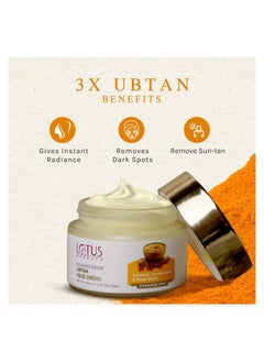 LOTUS HERBALS Lotus Herbals Radiance Boost Ubtan Face Cream SPF 20Turmeric, Sandalwood and Rose Water Glowing Skin Reducing Dark Spots Paraben free Mineral Oil Free 50gm  - Image 2