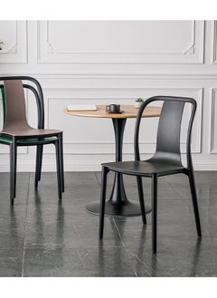 LANNY Jeffcoco Furniture Restaurant Dining Chair Outdoor Indoor Plastic Chair, Stackable Dining Chair,1 piece Grey  - Image 1