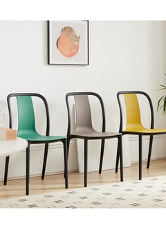 LANNY Jeffcoco Furniture Restaurant Dining Chair Outdoor Indoor Plastic Chair, Stackable Dining Chair,1 piece Grey  - Image 3