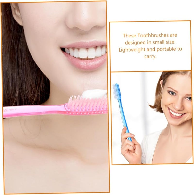 10 قطع فرش أسنان بلاستيكية صلبة للكبار برأس كبير للتنظيف العميق للاستخدام المنزلي والسفر - Image 4