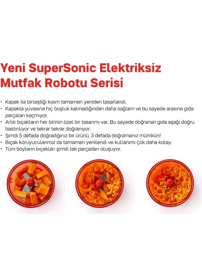 Tupperware Supersonic Manual Food Processor Mini Super Chef Hsgl  - Image 4