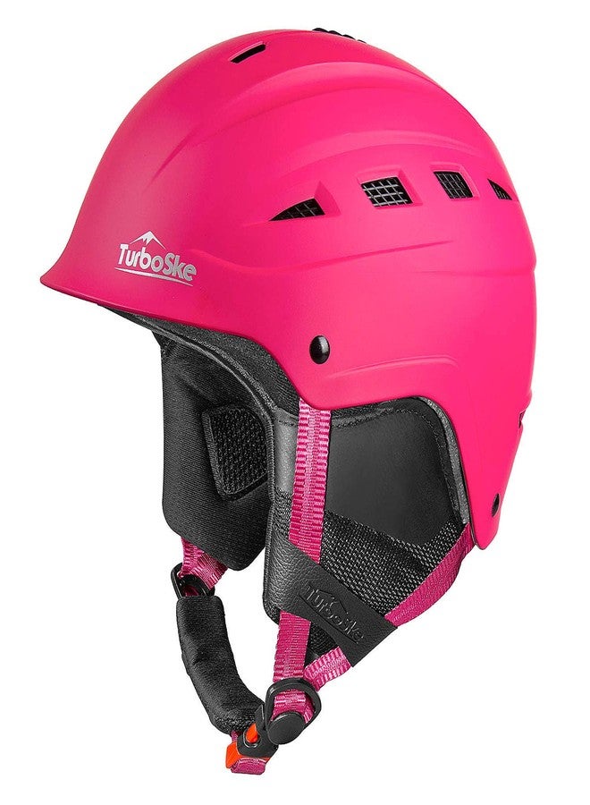 TurboSke Ski Helmet, Snowboard Helmet, Snow Sports Helmet for Men Women and Youth (Pink, L) - Image 1