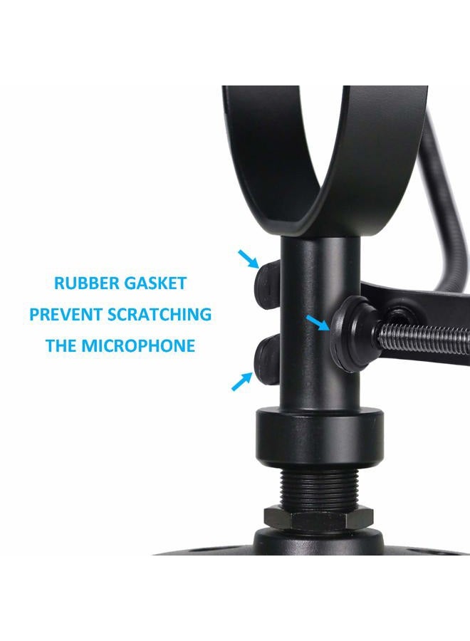 SUNMON MV7 Microphone Pop Filter Mask Shield For Shure MV7 Mic, 4 Inch 3 Layers Windscreen with Flexible 360°Gooseneck Clip - Image 5