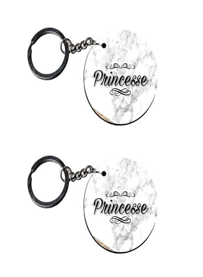Anuman007 | ميدالية مفاتيح للبنات بأقل من 100 | حامل ميداليات مفاتيح أنيق للمنزل، ميداليات مفاتيح خشبية مطبوعة | مجموعة من ميداليتين دائريتين 2x2 بوصة - Image 2