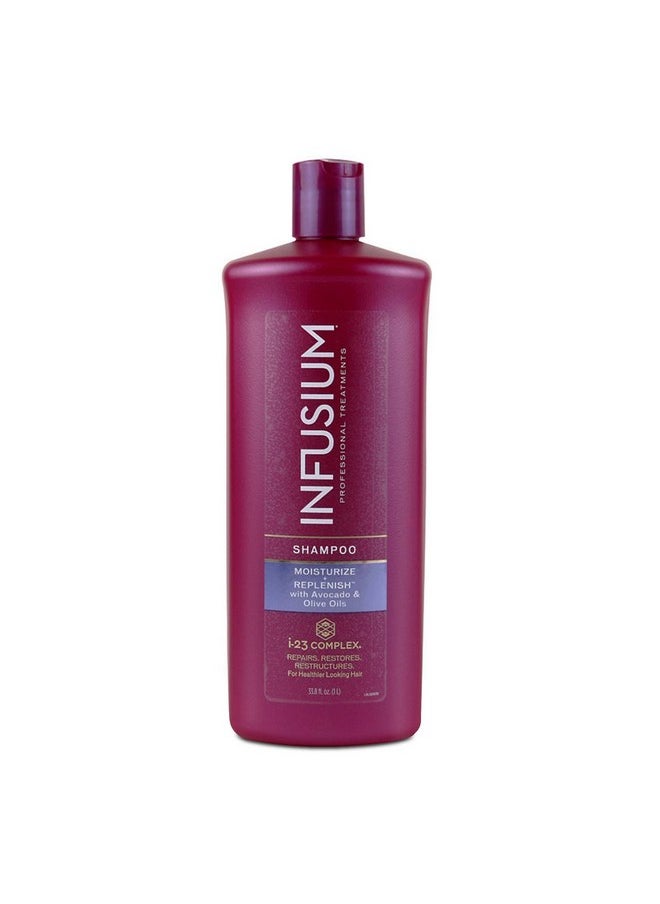 Infusium - Infusium Moisturize and Replenish Shampoo - Infused with Avocado and Olive Oil - Hair Care for Dry Hair - Moisturizing Shampoo for Women - 33.8 oz - Image 1