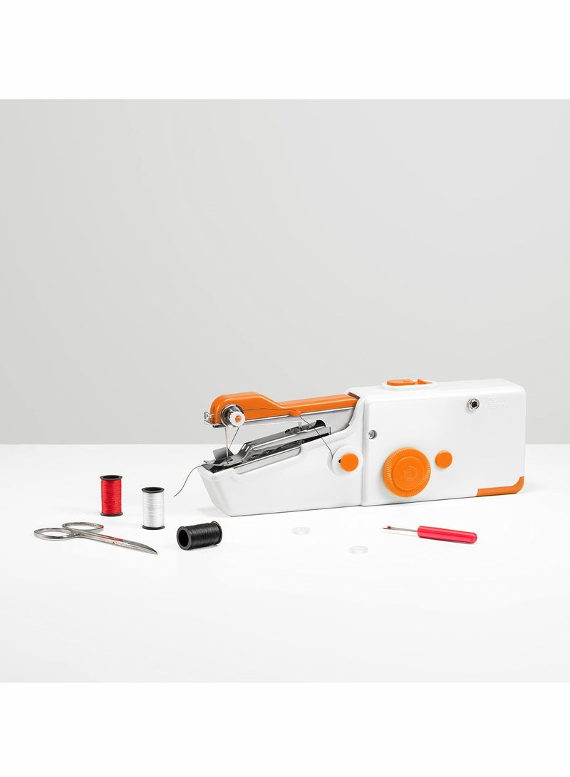Excefore Handheld Sewing Machine Mini Portable Electric Sewing Machine for Beginners Adult Easy to Use and Fast Stitch Suitable for Clothes Fabrics DIY Home Travel Orange - Image 5