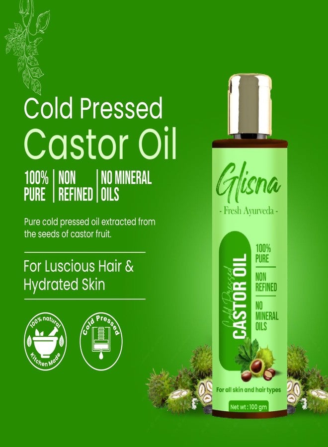 Glisna Pure Castor Oil for High Protein, Repair Damaged, Hair Growth | Use it as Massage Oil, Carrier Oil | For all Hair & Scalp Type (100ml) - Image 2