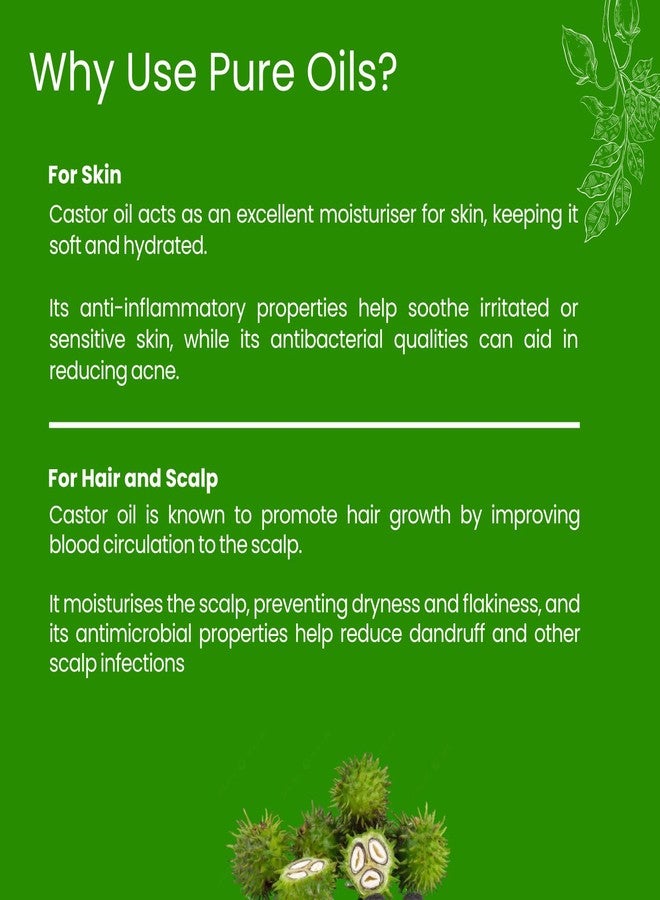 Glisna Pure Castor Oil for High Protein, Repair Damaged, Hair Growth | Use it as Massage Oil, Carrier Oil | For all Hair & Scalp Type (100ml) - Image 4