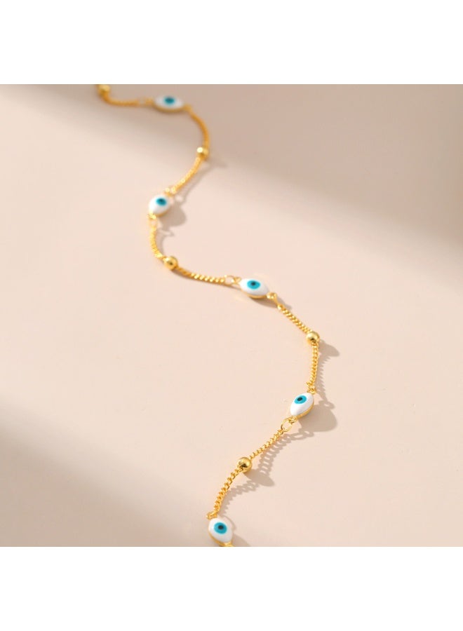 NOORISH 18K Gold Plated Eye Choker Necklace, Minimalist INS Style Chain Collarbone Jewelry, Fashion Trendy Gift for Women - Image 5