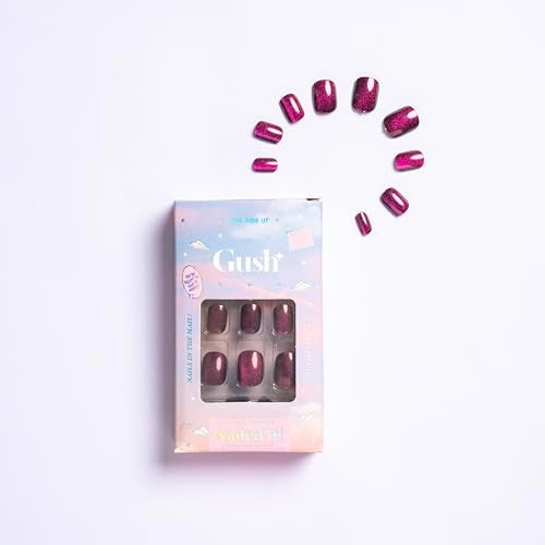 Gush Beauty Nailed It | Reusable Luxury Press On Nails With Application Kit - Ruby Cat Eye - Image 2