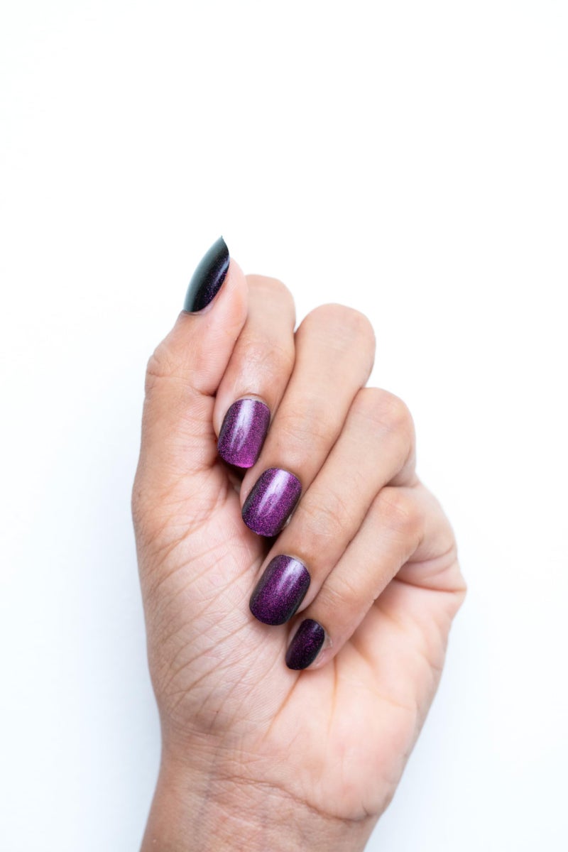 Gush Beauty Nailed It | Reusable Luxury Press On Nails With Application Kit - Ruby Cat Eye - Image 1