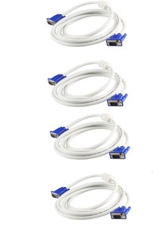 Taimi Pack Of 4 VGA Male To Male Adapter Cable 3m Blue/White  - Image 1