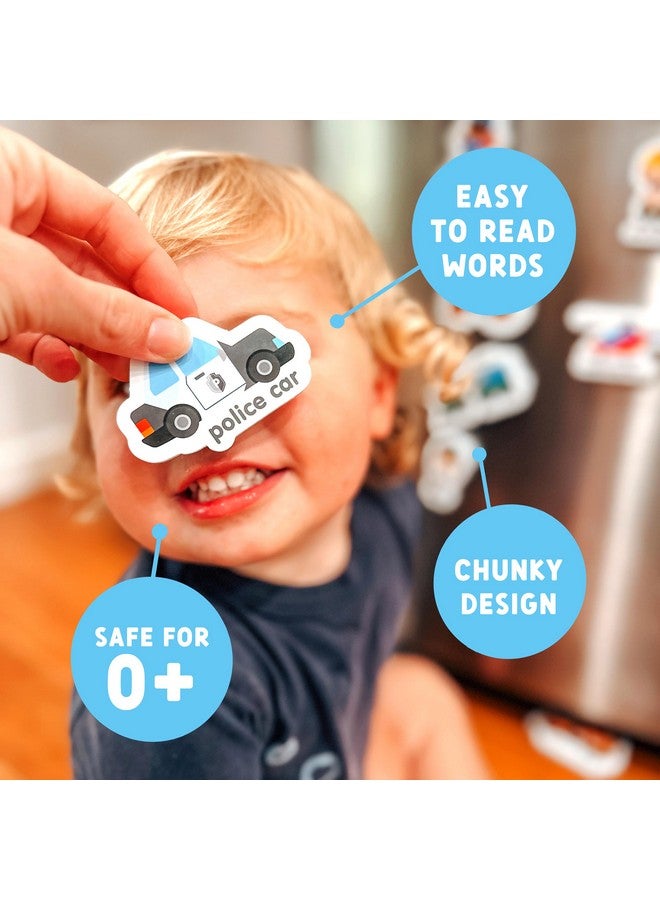 كيوريس كولومبوس مغناطيسات ثلاجة "مركبات كولومبوس الفضولية" للأطفال الصغار من عمر سنة إلى ثلاث سنوات. مغناطيسات ثلاجة إسفنجية كبيرة للأطفال الرضع ومن عمر ثلاث إلى خمس سنوات. مغناطيسات لتعليم الحروف الأبجدية. ألعاب تعليمية للأطفال من سن الرضّع إلى مرحلة ما قبل المدرسة. - Image 3