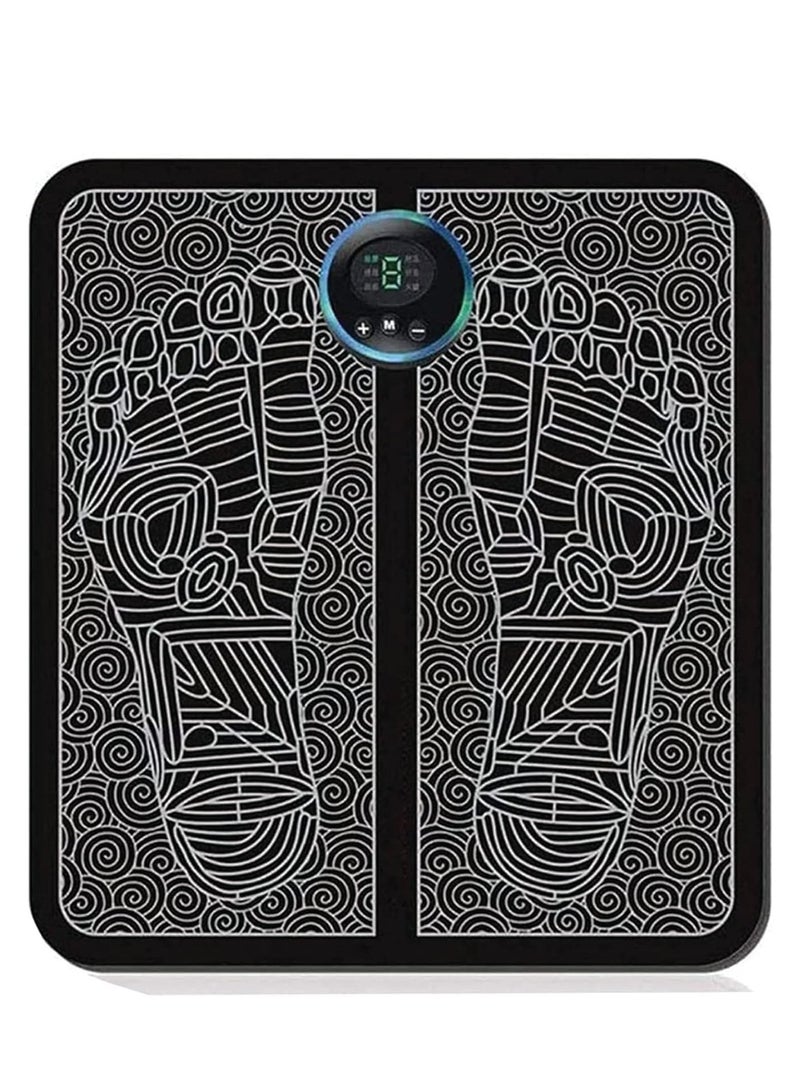 Generic EMS Electric Foot Massager - Complete Automatic Massage Mat for Soar Foot - Muscle Stimulator Vibrator Massage - Portable USB Rechargable (TM03, BLACK)  - Image 1