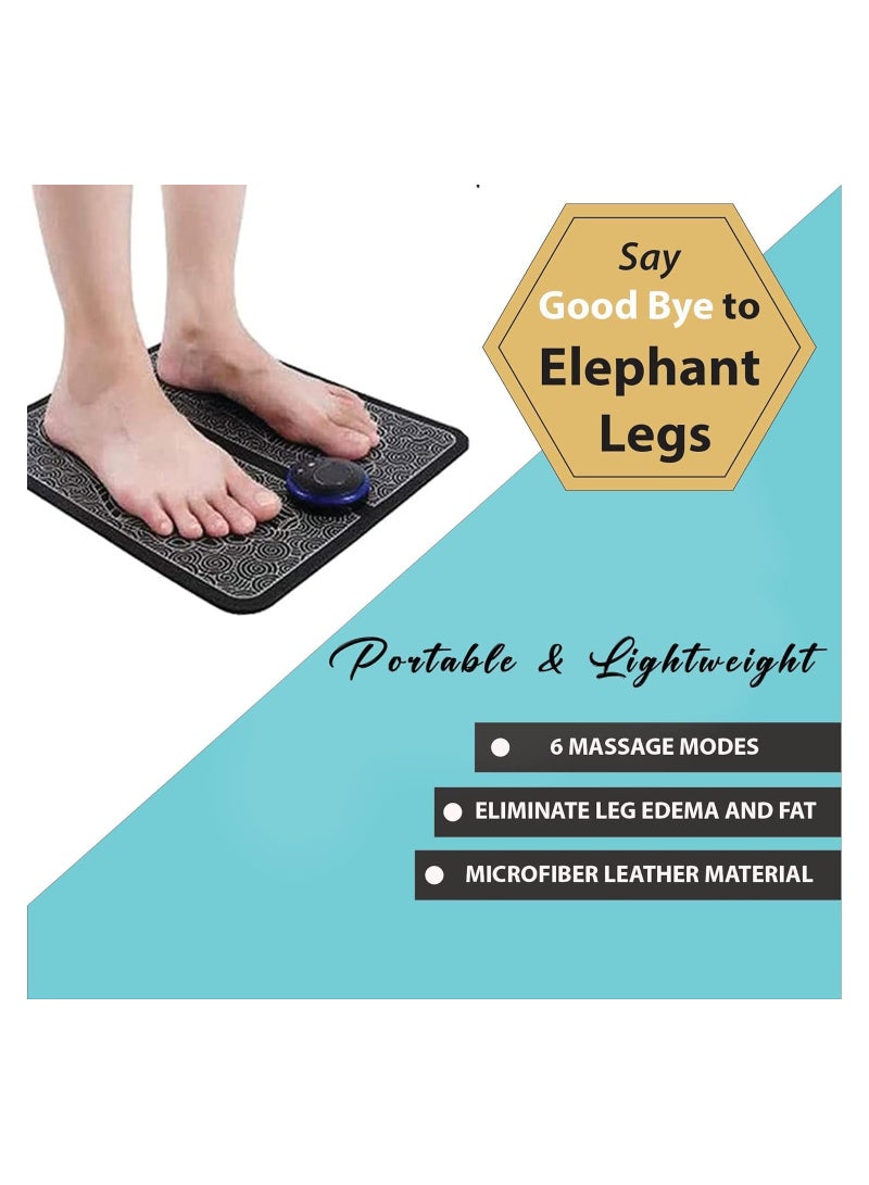 Generic EMS Electric Foot Massager - Complete Automatic Massage Mat for Soar Foot - Muscle Stimulator Vibrator Massage - Portable USB Rechargable (TM03, BLACK)  - Image 4