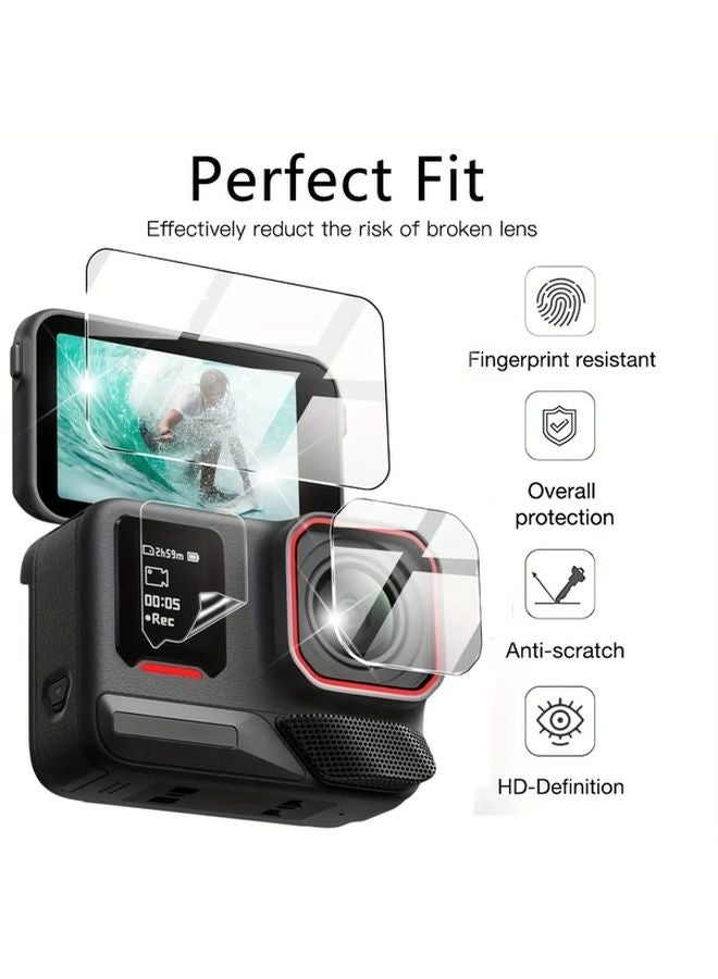 6Pcs Tempered Glass Screen Protector For Insta360 Ace Pro 2 Camera Lens - Image 4