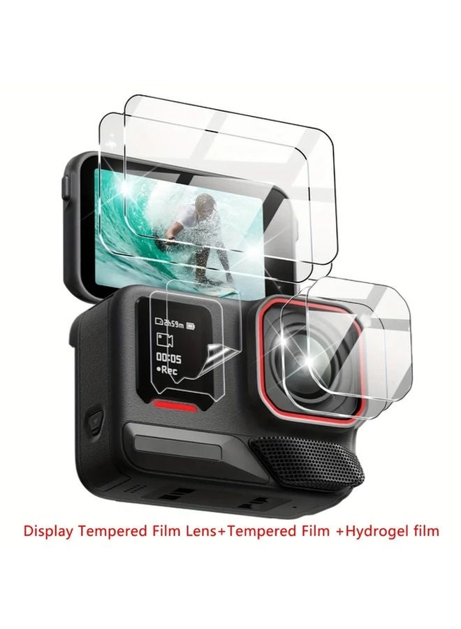 6Pcs Tempered Glass Screen Protector For Insta360 Ace Pro 2 Camera Lens - Image 1