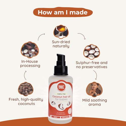 ROOT and SOIL Baby Coconut Hair Oil — 100ml | 0+ Months | Cold-Pressed | Naturally Harvested Coconuts | Sulphate-Free | Newborn & Infant Friendly | Cradle Cap & Hair Growth Support - Image 4
