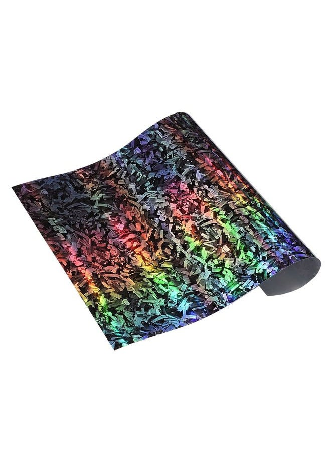 AUMOHALL Holographic Black Rainbow Forged Carbon Laser Car Vinyl Wrap Gloss Color Change Car Body Decorative Film, 59.84'' x 19.68'' - Image 4