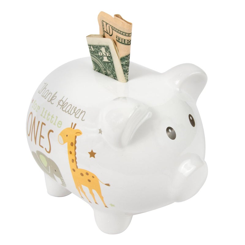 Baby Essentials My First Piggy Bank, Baby's First Piggy Banks for Boys and Girls (Thank Heaven Animals) - Image 4