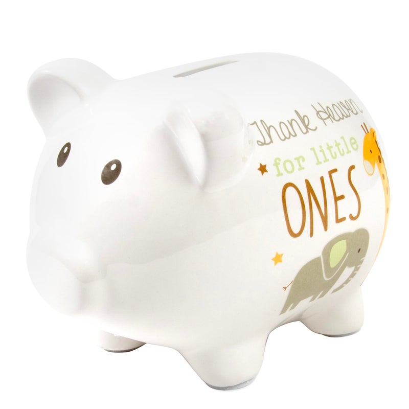 Baby Essentials My First Piggy Bank, Baby's First Piggy Banks for Boys and Girls (Thank Heaven Animals) - Image 1