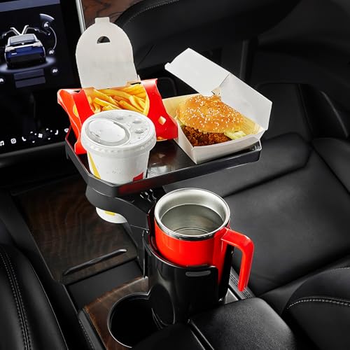 JoyTutus Car Cup Holder Expander, Automotive Cup Attachable Tray with 360° Rotation,Large Cup Holder Adapt Most Regular Cups with 18-40 oz, fit in 2.75-3.25 inch Car Holder - Image 1