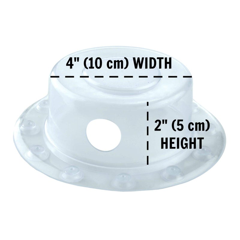 SlipX Solutions Bottomless Bath | Overflow Drain Cover for Tub | Best Gifts for Mom, Spa & Bath Accessories | Drain Block, Water Stopper Plug | Bath Essentials for Women | 4" Diameter, Clear - Image 3