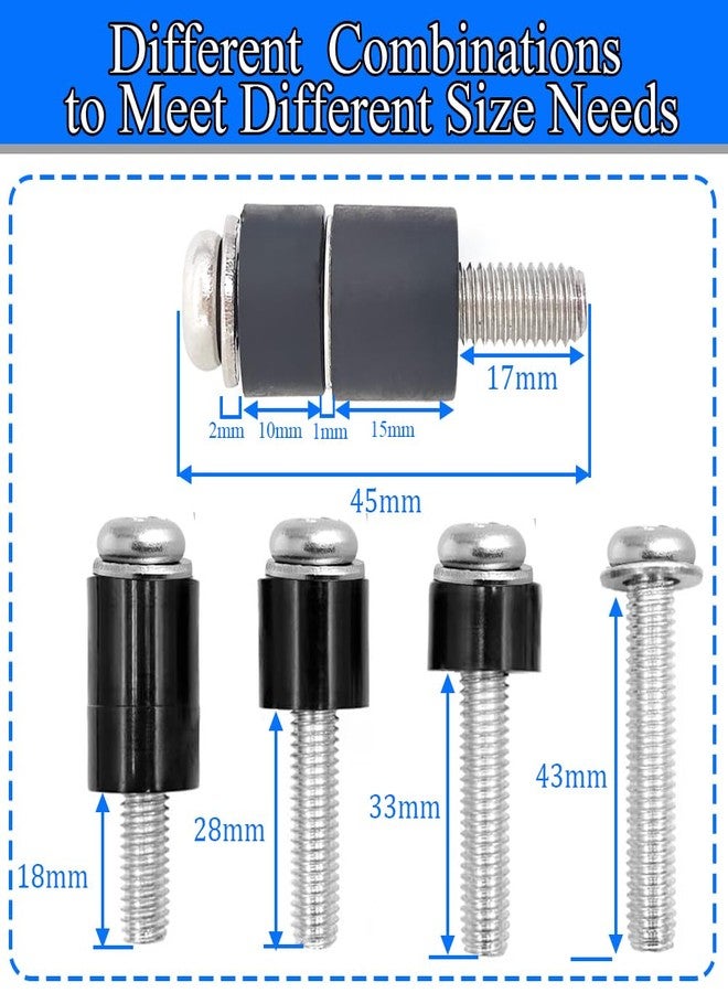 Coret M8 Screws and Washer TV Wall Mount Kit, 304 Stainless Steel M8 x 45mm TV Mounting Bolts Screws for Samsung TV with 25mm Long Spacers - Image 3
