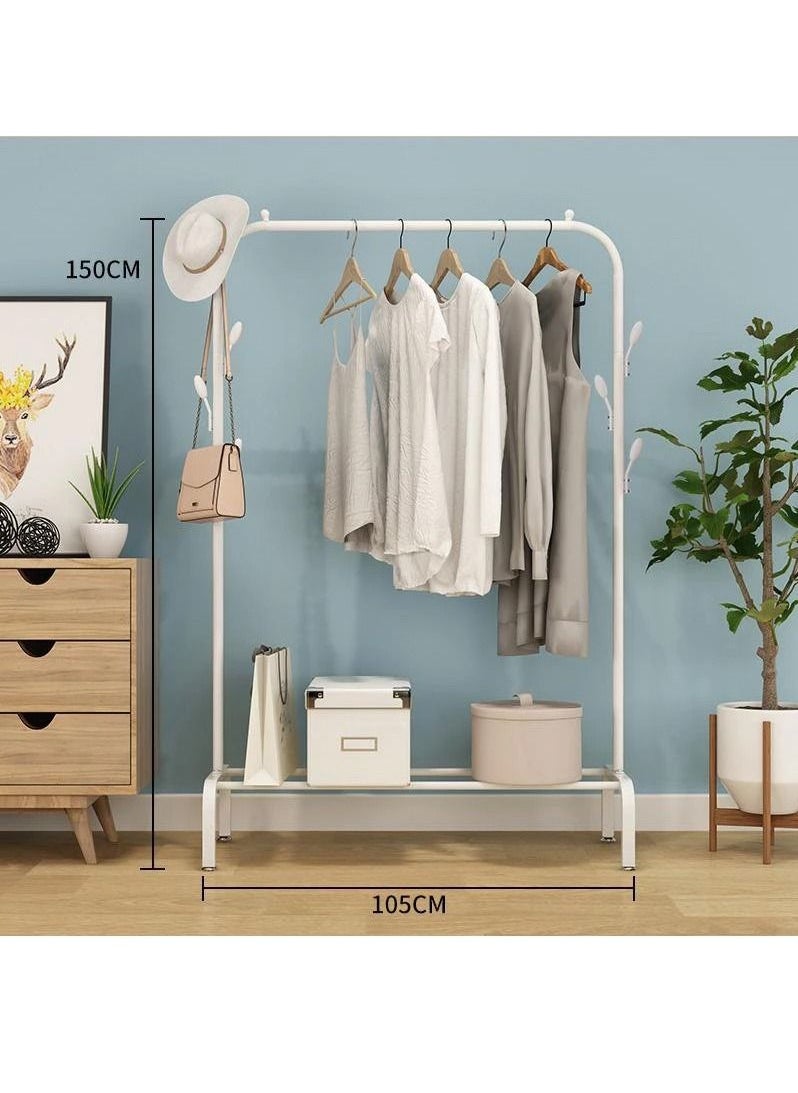 DubaiGallery - Clothes Rack, Clothing Garment Rack Metal Double Rail Hanging Clothes Storage Shelf for Boxes Shoes Boots Commercial Grade Multi-Purpose Entryway Shelving Unit for Home Office Bedroom - Image 1