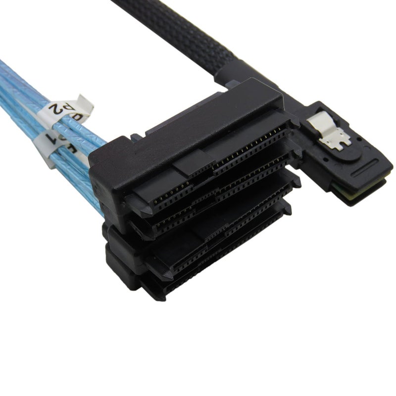 CableDeconn Mini SAS 36 SFF-8087 to (4) SFF-8482 Connectors with SATA Power 1m - Image 4