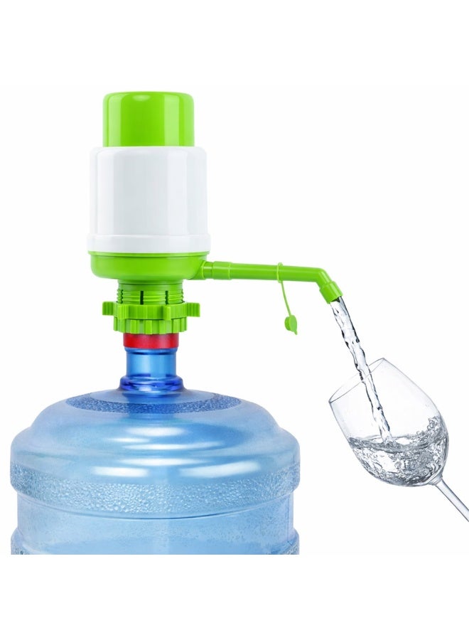 Universal Hand Press Manual Water Bottle Pump – Portable Drinking Water Dispenser for 2-6 Gallon Bottles – Food-Grade Material with Hygienic Cap & Vacuum Action for Camping, Office & Home Use - Image 1