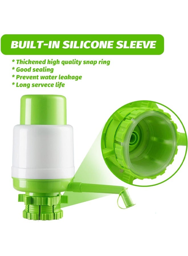 Universal Hand Press Manual Water Bottle Pump – Portable Drinking Water Dispenser for 2-6 Gallon Bottles – Food-Grade Material with Hygienic Cap & Vacuum Action for Camping, Office & Home Use - Image 2