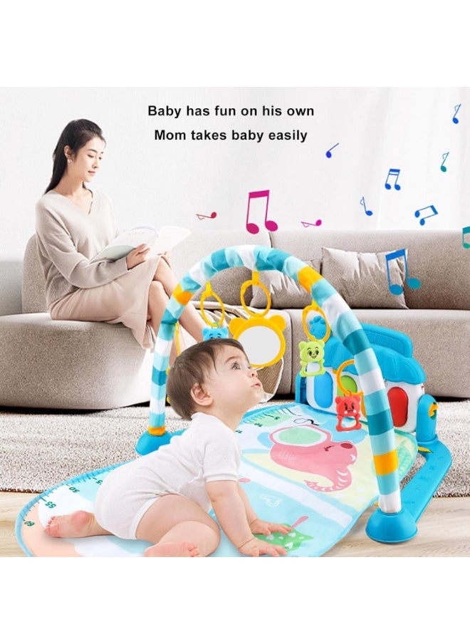 Prime Piano Play Mat for Kids – Lightweight, Foldable, and Detachable Educational Play Mat, Perfect for Travel (Blue)  - Image 1