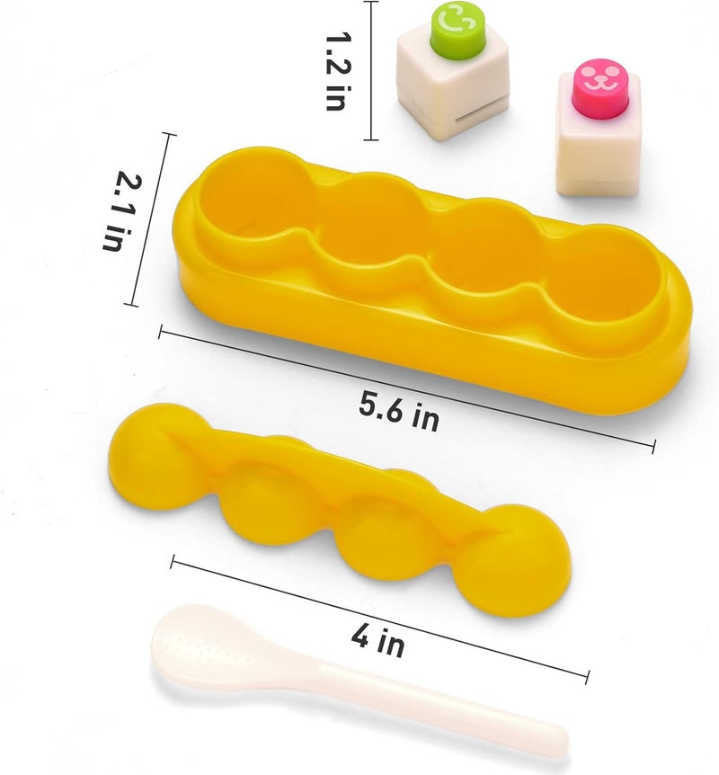 SurpriseSeptember -spherical rice ball mold diy bento sushi tool set with rice spoon 2 smiley face seaweed laver kitchen embossing mold - Image 2