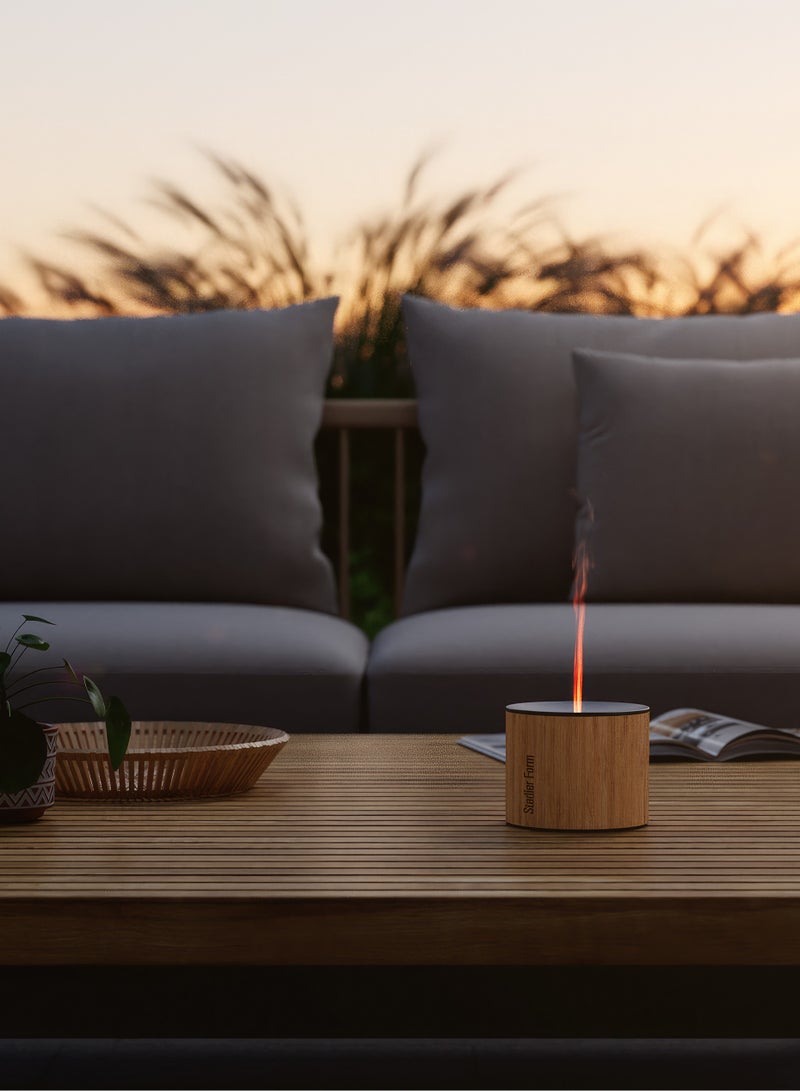 Stadler Swiss Design Aroma Diffuser Nora with Bamboo Housing and Aluminum Lid for Indoor and Outdoor Use Emits Essential Oils and Enchanting with Flame Effect Wireless up to 7 Hours Battery with 2 Years Warranty and Local Support  - Image 4