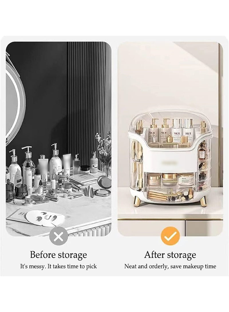 MIXDE Makeup Organizer,Cosmetic Storage Box-Easily Organizer Your Cosmetics Jewelry,Cosmetic Organizer Makeup Storage Organizer Box skincare organizers for Vanity - Image 3