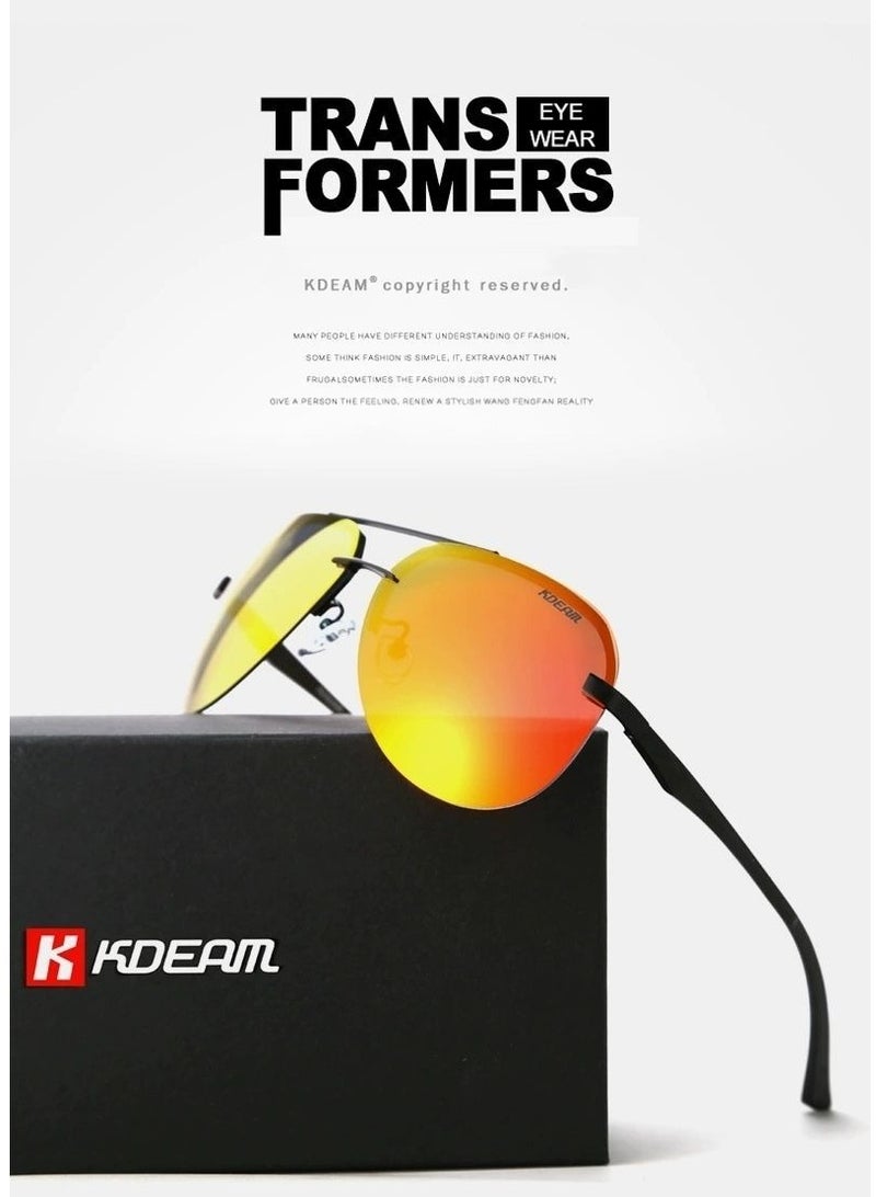 kdeam Sunglasses for men and women, polarized glasses, driving, cycling, flying, high appearance level, aluminum-magnesium sunglasses - Image 5