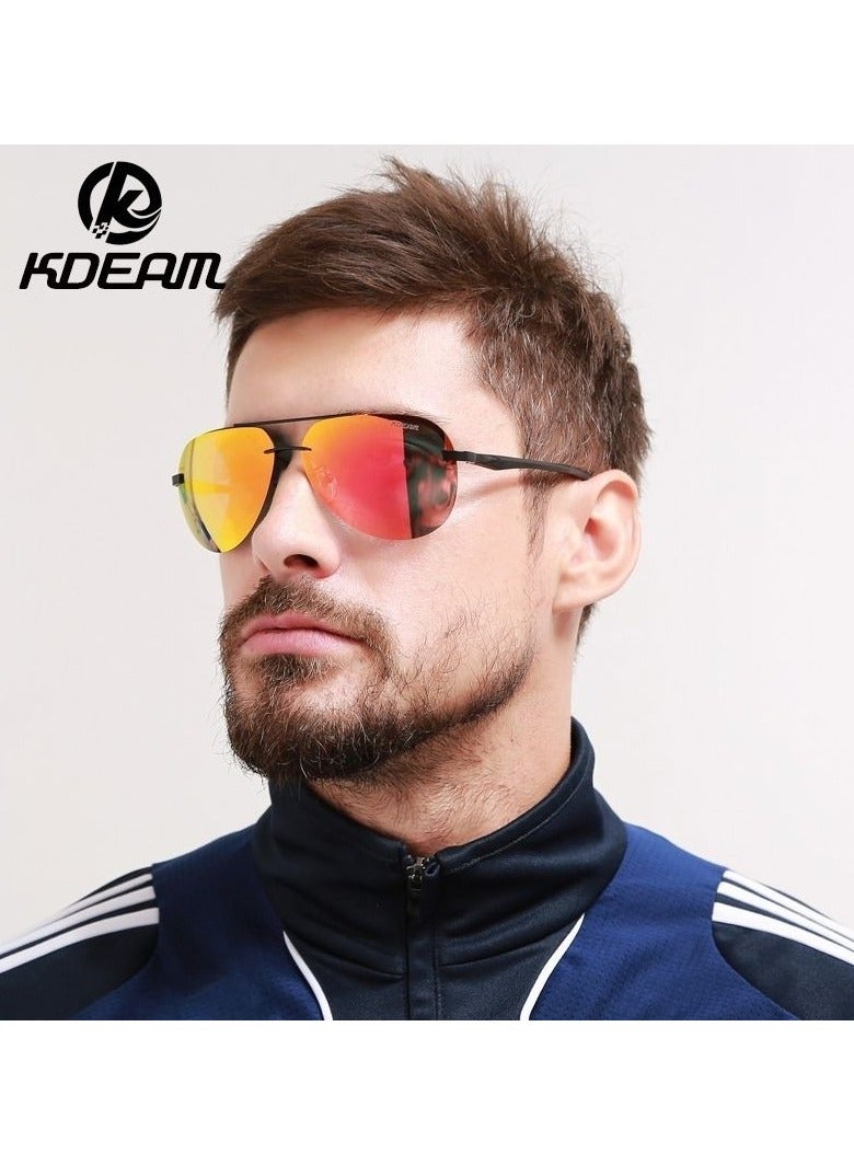 kdeam Sunglasses for men and women, polarized glasses, driving, cycling, flying, high appearance level, aluminum-magnesium sunglasses - Image 2