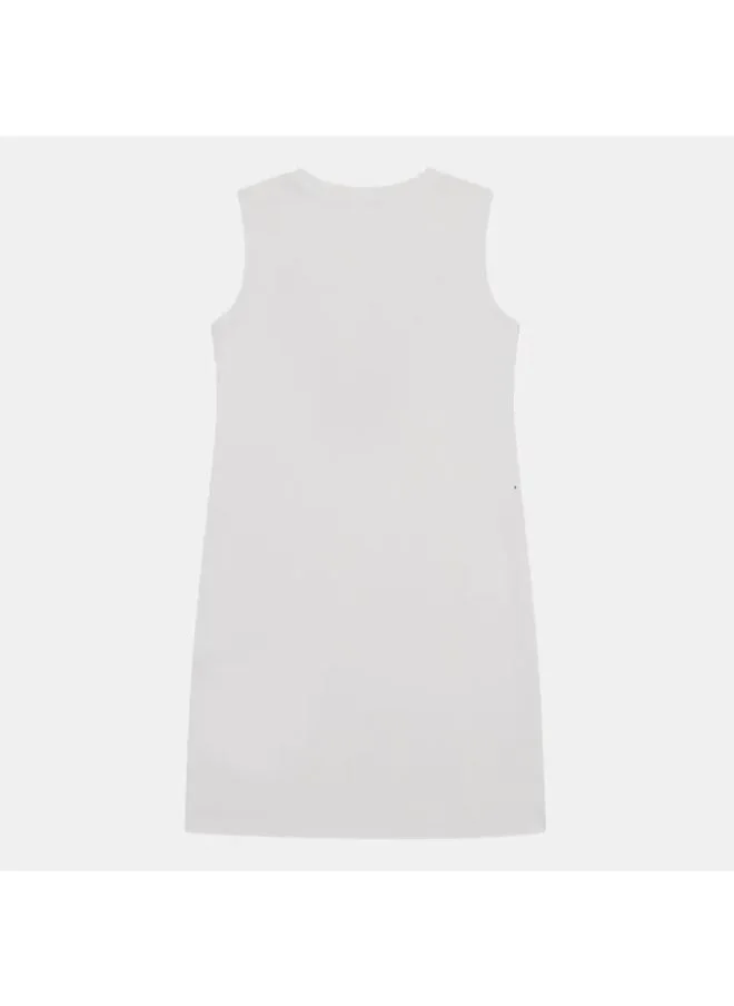 جس Kids Sleeveless Interlock Dress