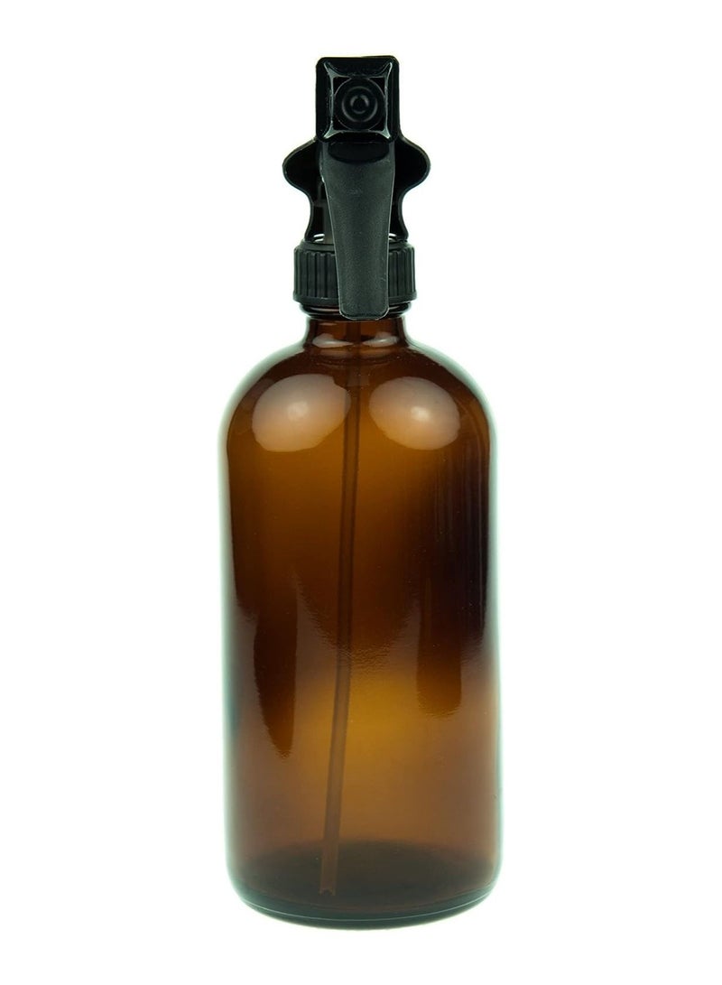 QUESERA Empty Amber Glass Spray Bottle Large 16 oz Refillable Container is Great for Essential Oils Homemade Cleaning Products Aromatherapy Durable Black Trigger Sprayer  Mist and Stream Setting  - Image 3