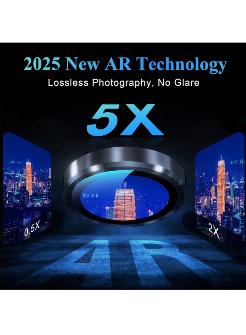 اووكاي واقيات عدسة الكاميرا لهاتف iPhone 17 Pro Max/17 Pro، واقيات فردية متينة عالية الدقة، مقاومة للخدش، غطاء واقي شاشة كاميرا من الزجاج المقوى الرقيق (أزرق محيطي، 17 Pro Max/17 Pro) - Image 4