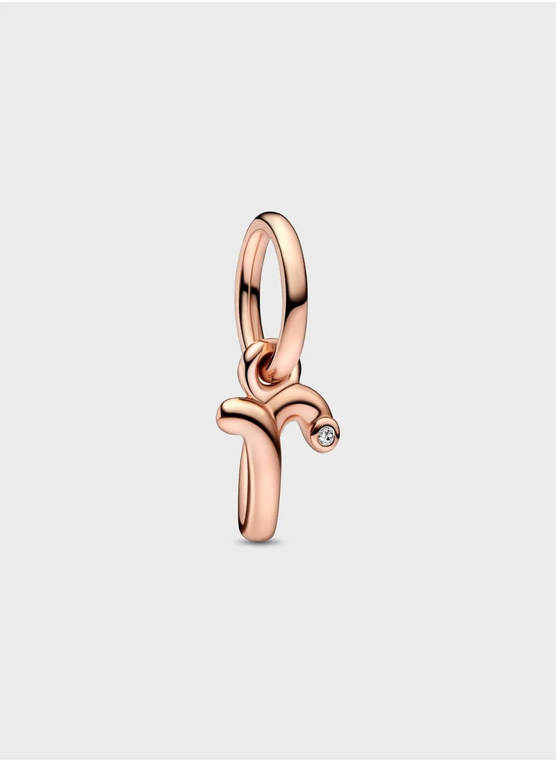 PANDORA Letter R Script Alphabet Dangle Charm