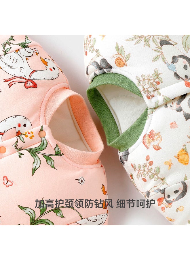 YISHUANGER مجموعة ملابس داخلية دافئة للأطفال الرضع مجموعة منفصلة من قطعتين ملابس شتوية خريفية مصنوعة من القطن السميك والحراري - Image 4