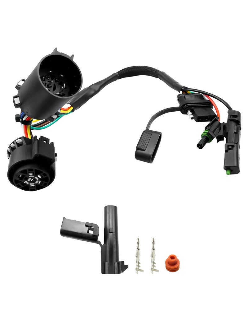 TIKSCIENCE Uscar 7 دبوس إلى 4 دبوس سلك مقطورة مع سلك عكسي 12 فولت لتركيب شريط ضوء LED في مؤخرة السيارة مناسب لشاحنة USCAR 7 طريقة موصل سلك سريع الاتصال - Image 1